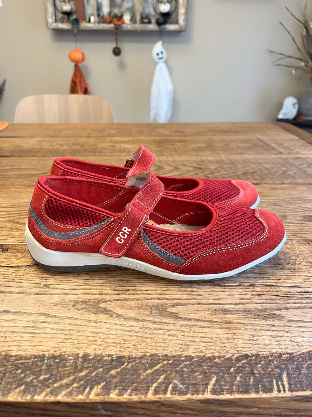 CC Resorts Red Slip On Mary Jane’s Size US 7 1/2